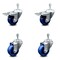 Service Caster 3.5 Inch Solid Polyurethane Swivel 3/8 Inch Stem Caster Total Lock Brake, 2PK SCC-TSTTL20S3514-SPUS-381615-2-S-2 - alternate 1